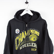 Load image into Gallery viewer, NFL REEBOK Pittsburgh STEELERS Hoodie Black | Medium