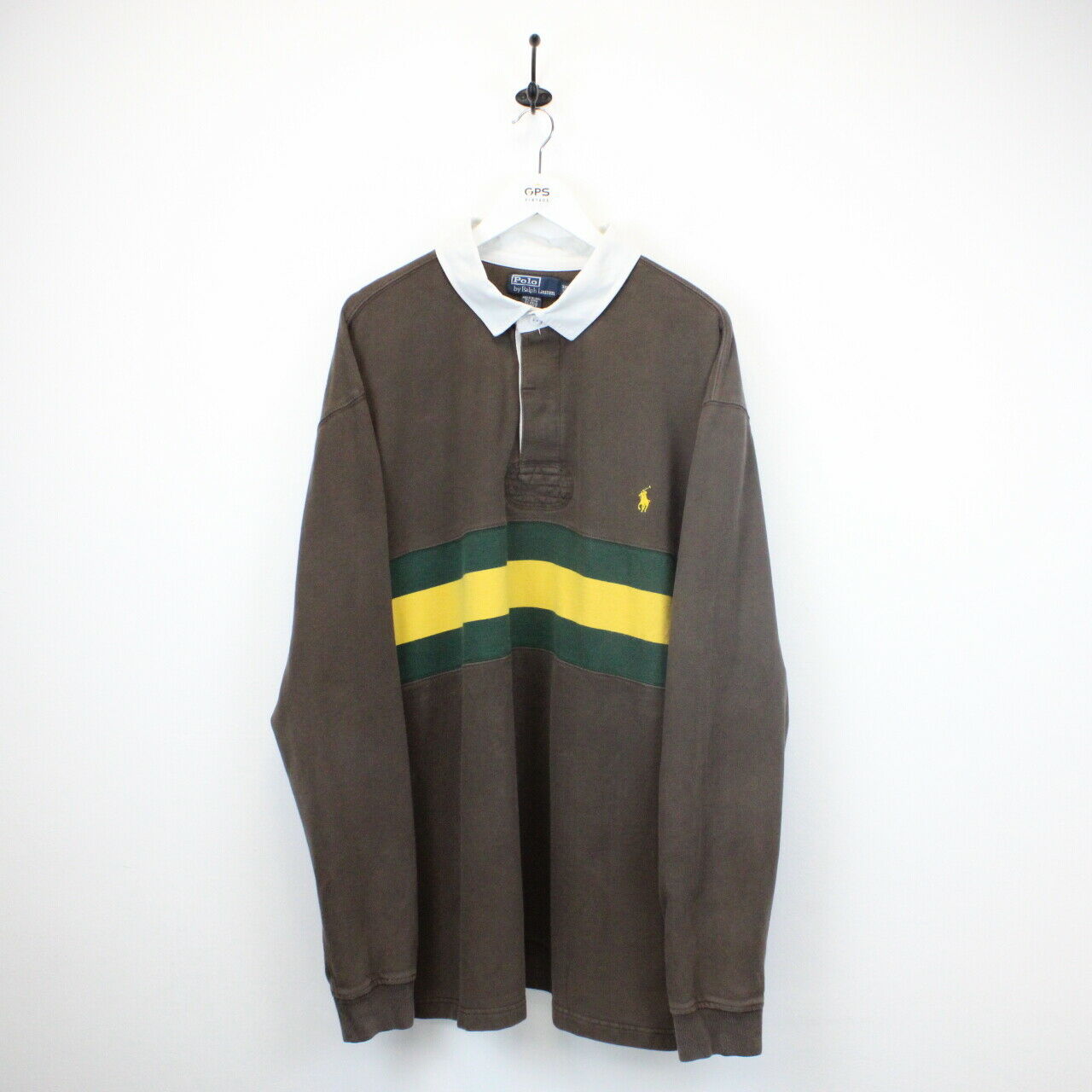 RALPH LAUREN Polo Shirt Brown XXXL GPS Vintage