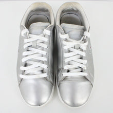 Load image into Gallery viewer, Womens LACOSTE Carnaby Evo Trainers Silver | UK 6