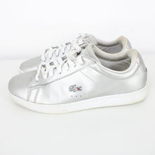 Load image into Gallery viewer, Womens LACOSTE Carnaby Evo Trainers Silver | UK 6