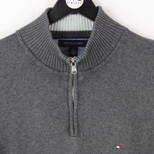 Load image into Gallery viewer, TOMMY HILFIGER 1/4 Zip Sweatshirt Grey | XXL