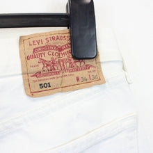 Load image into Gallery viewer, LEVIS 501 Jeans White | W33 L36