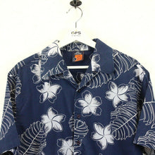 Load image into Gallery viewer, 90s Hawaiian Shirt Navy Blue | Large