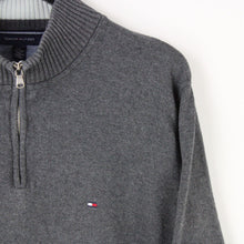 Load image into Gallery viewer, TOMMY HILFIGER 1/4 Zip Sweatshirt Grey | XXL