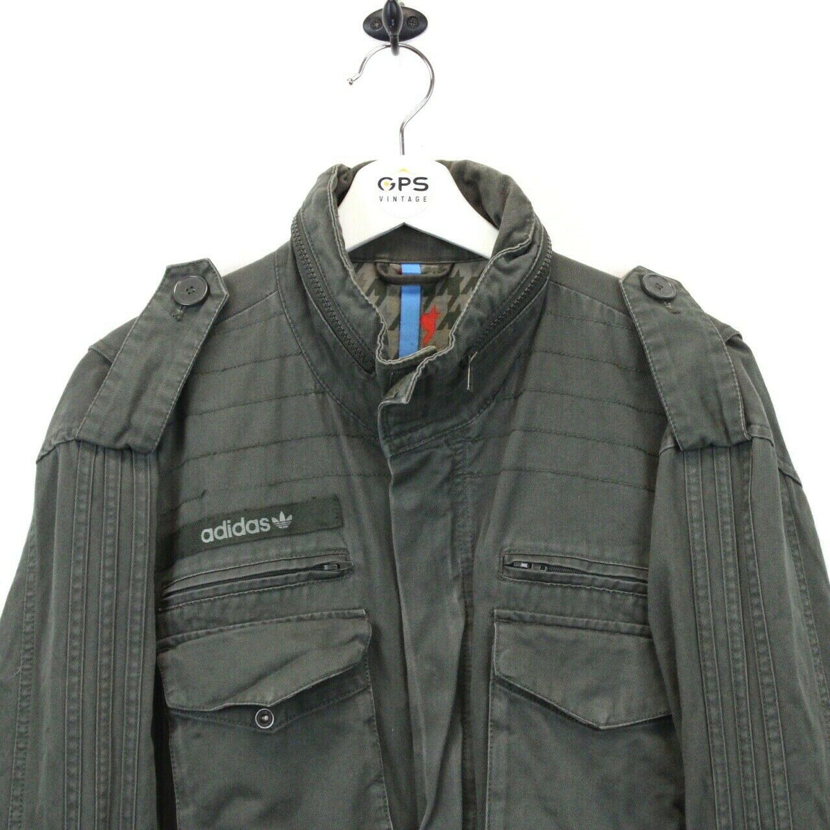 ADIDAS ORIGINALS Military Jacket Green Small GPS Vintage
