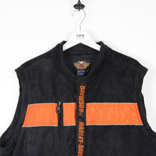 Load image into Gallery viewer, Vintage HARLEY DAVIDSON Fleece Vest Black | XL