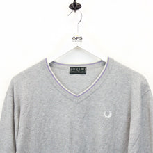 Load image into Gallery viewer, FRED PERRY 90s Knit Sweatshirt Grey | Medium