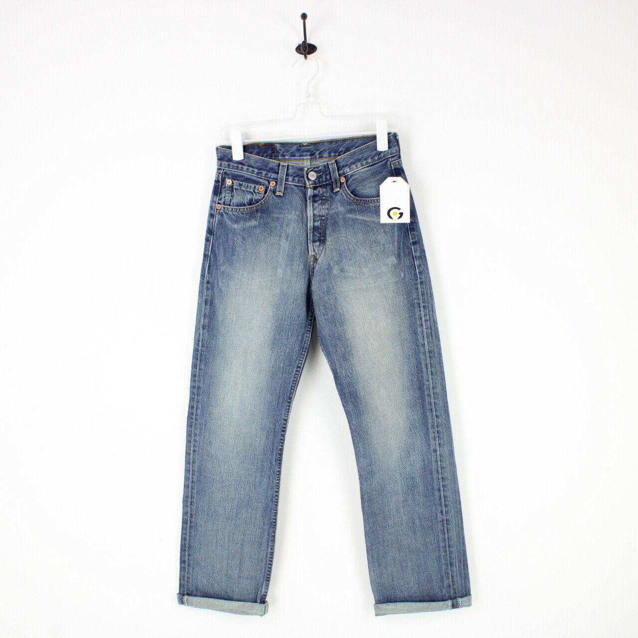 Womens LEVIS 501 Jeans Mid Blue W28 L28 GPS Vintage