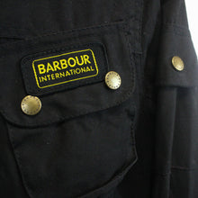 Load image into Gallery viewer, Womens BARBOUR International Waxed Jacket Black | XS