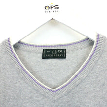 Load image into Gallery viewer, FRED PERRY 90s Knit Sweatshirt Grey | Medium