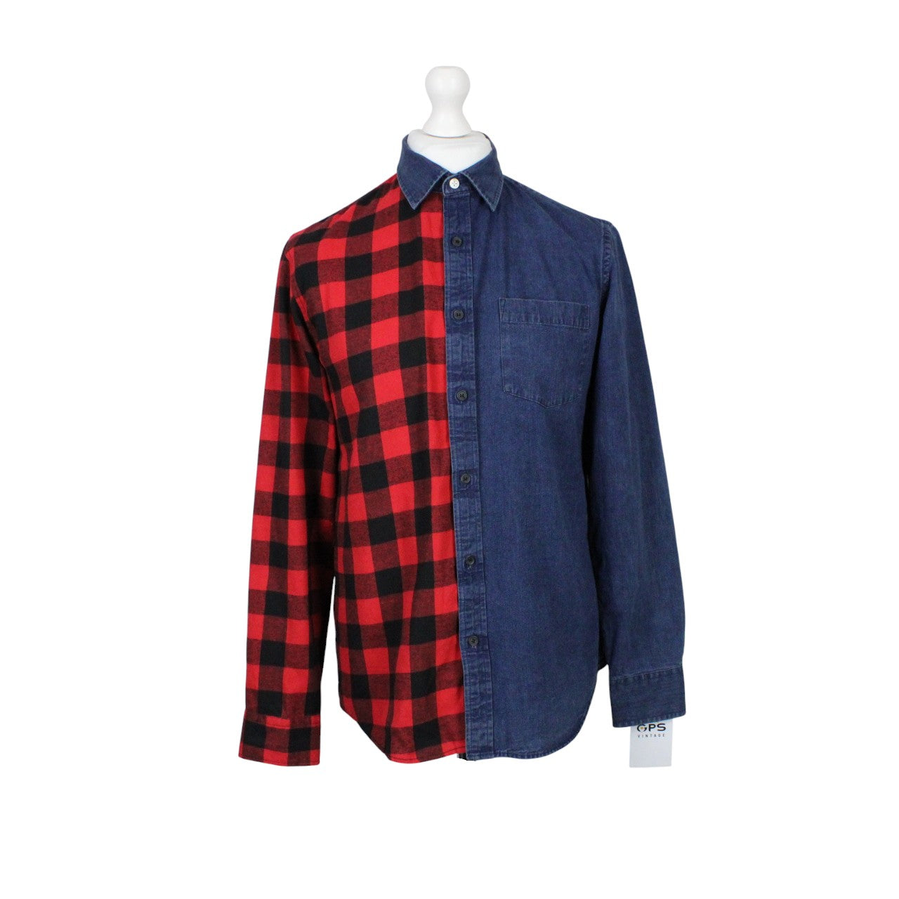 DENIM x FLANNEL Reworked Shirt | Small