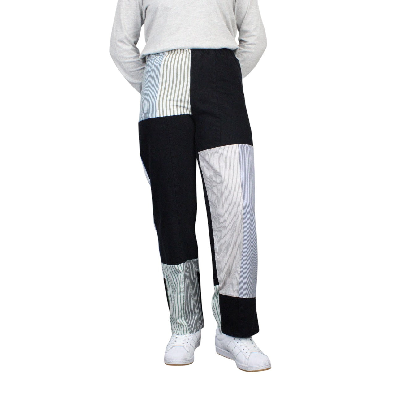 DENIM x STRIPED Reworked Trousers | S/M