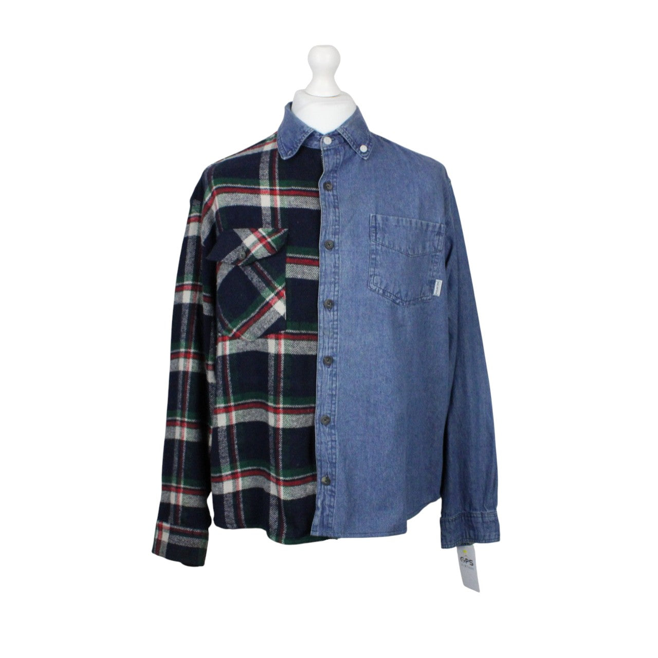 DENIM x FLANNEL Reworked Shirt | Large