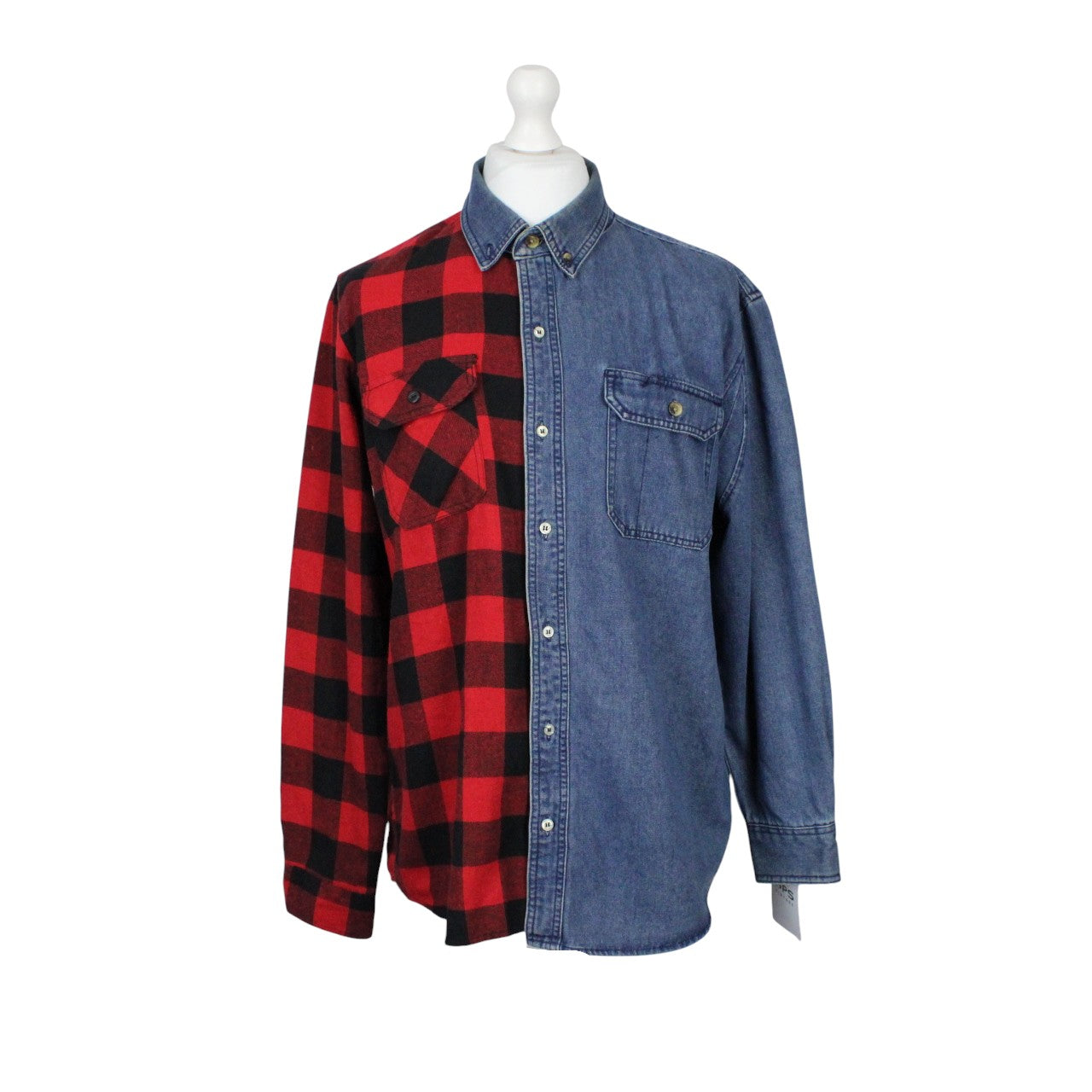 DENIM x FLANNEL Reworked Shirt | Large