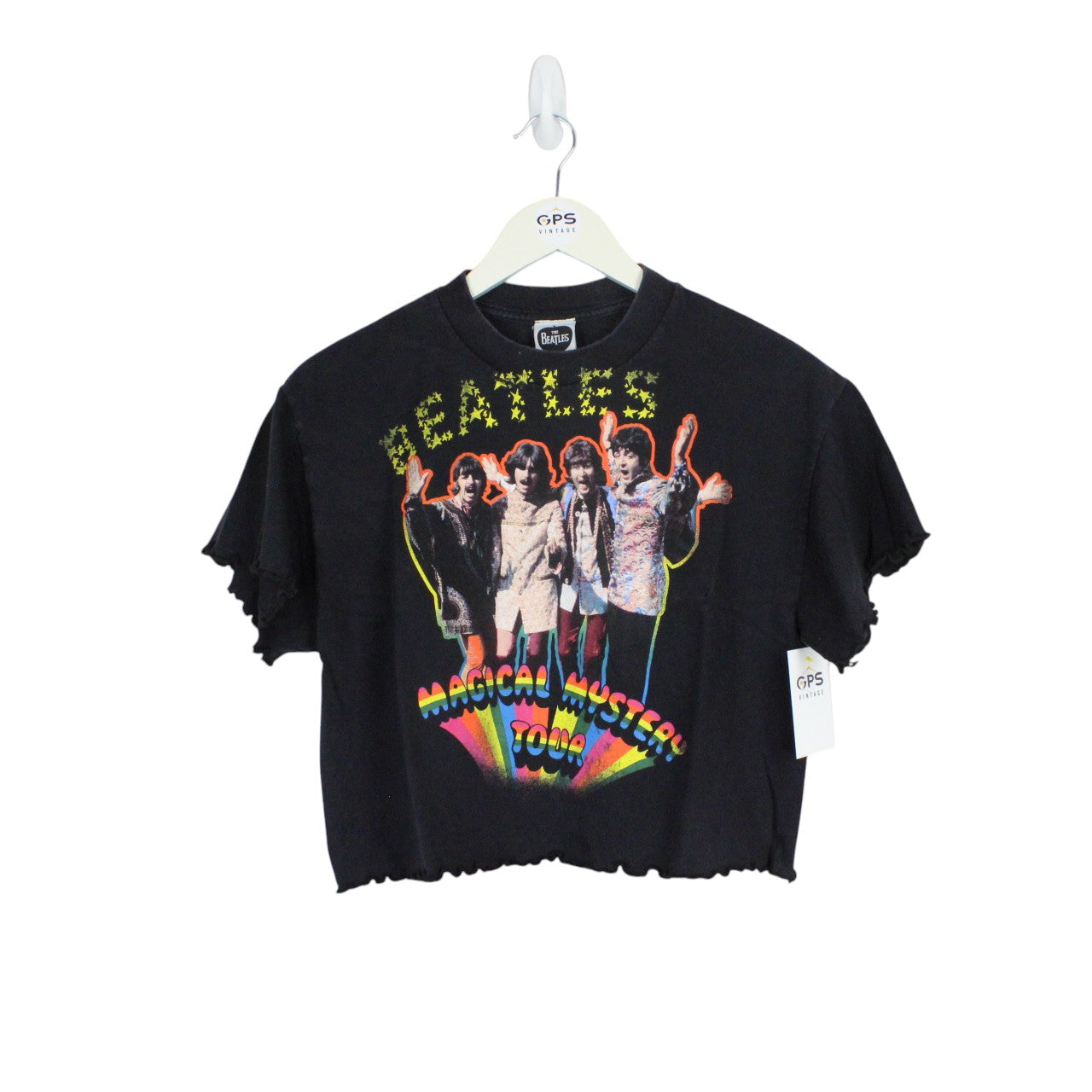 THE BEATLES Reworked Cropped T-Shirt | Large