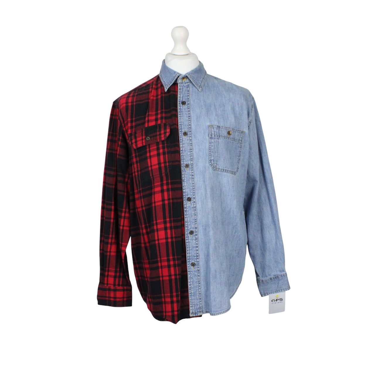DENIM x FLANNEL Reworked Shirt | XL