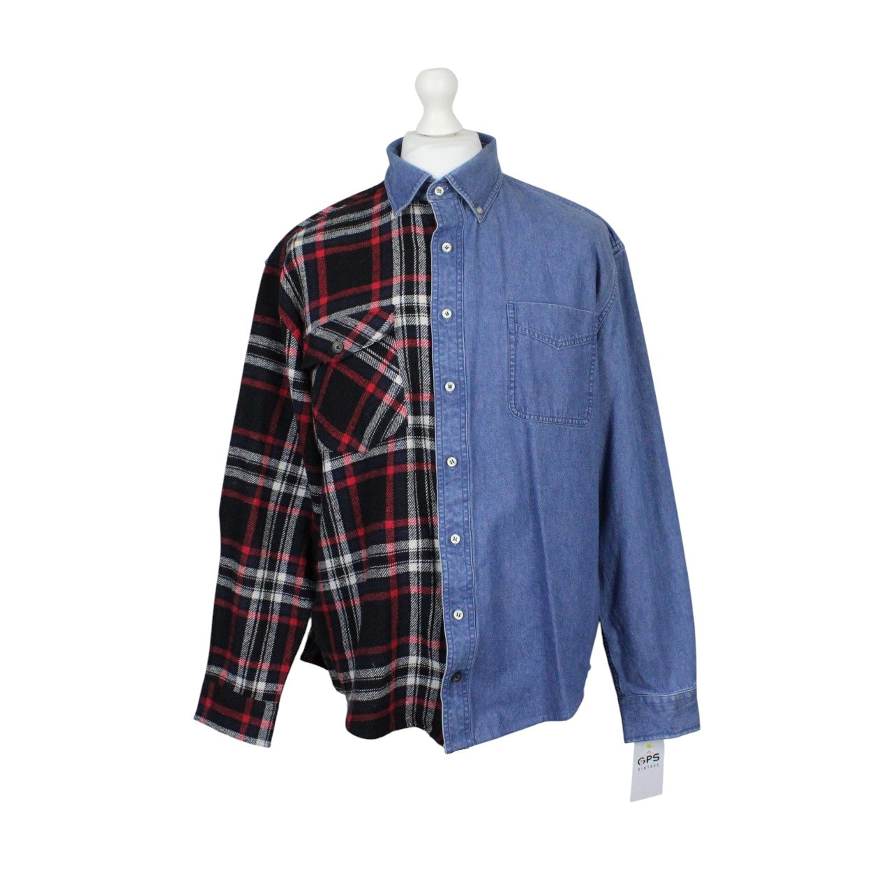 DENIM x FLANNEL Reworked Shirt | XL