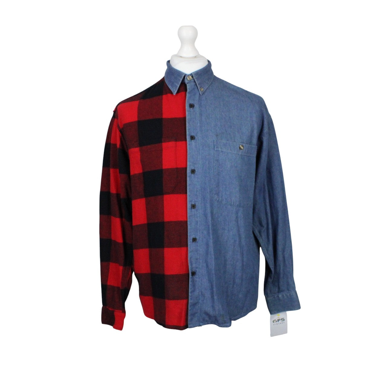 DENIM x FLANNEL Reworked Shirt | Small