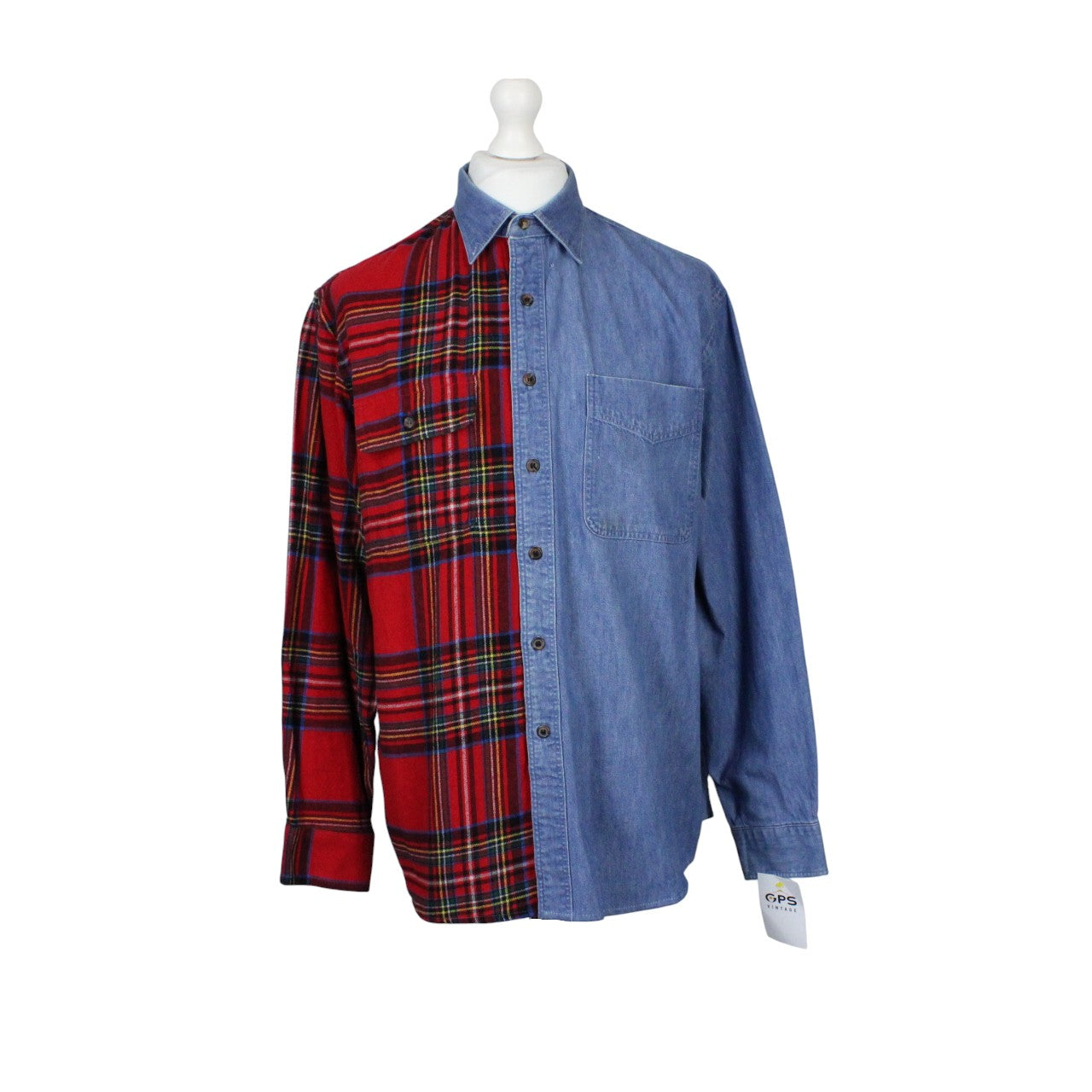 DENIM x FLANNEL Reworked Shirt | XL