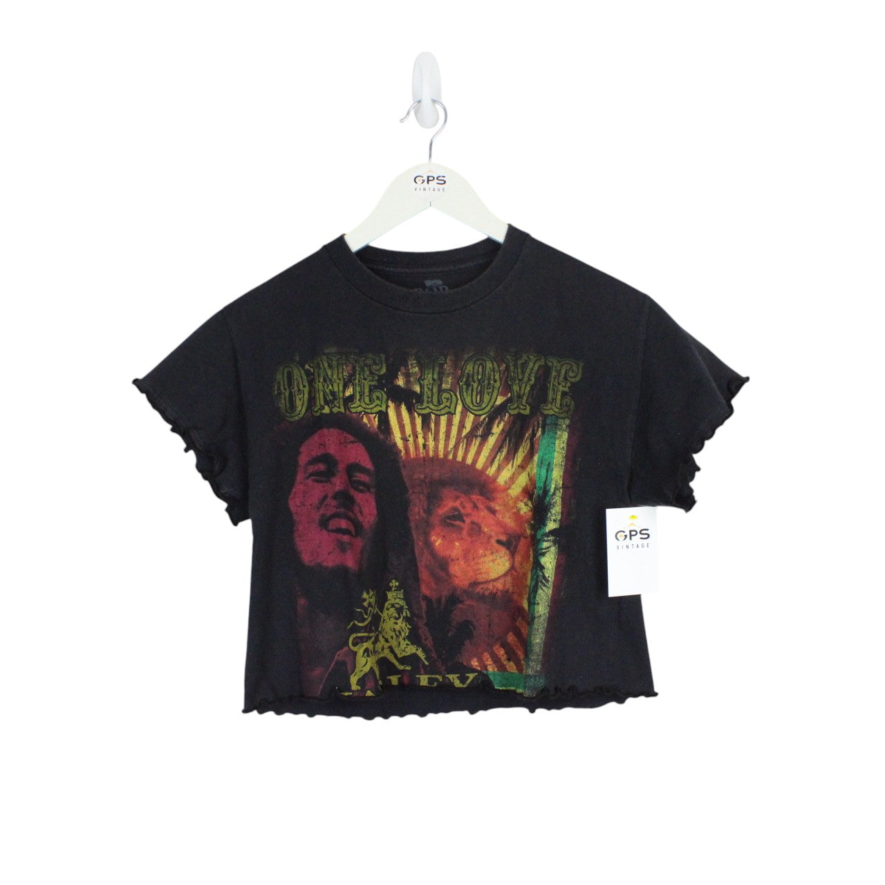 BOB MARLEY Reworked Cropped T-Shirt | Small