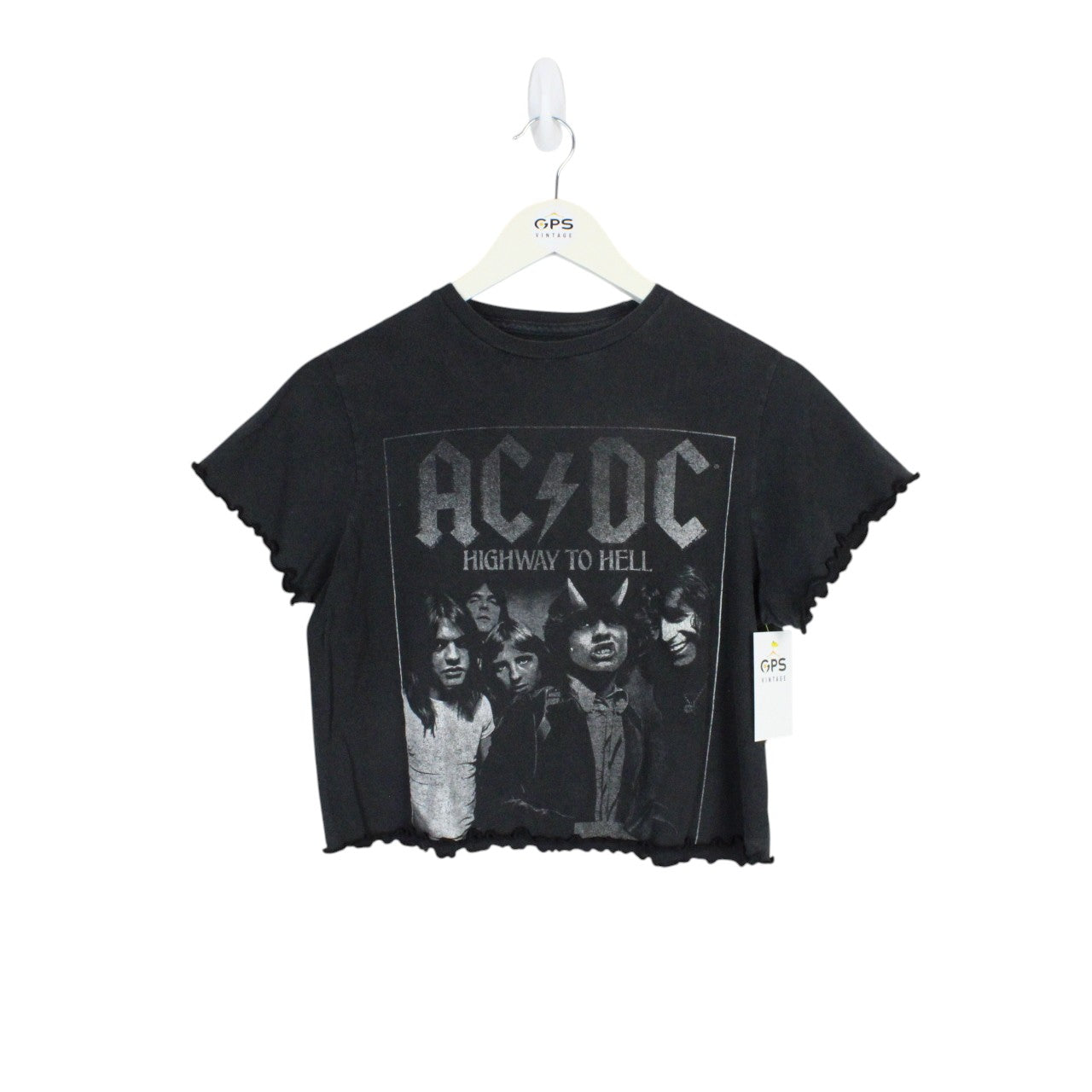 AC/DC Reworked Cropped T-Shirt | Small