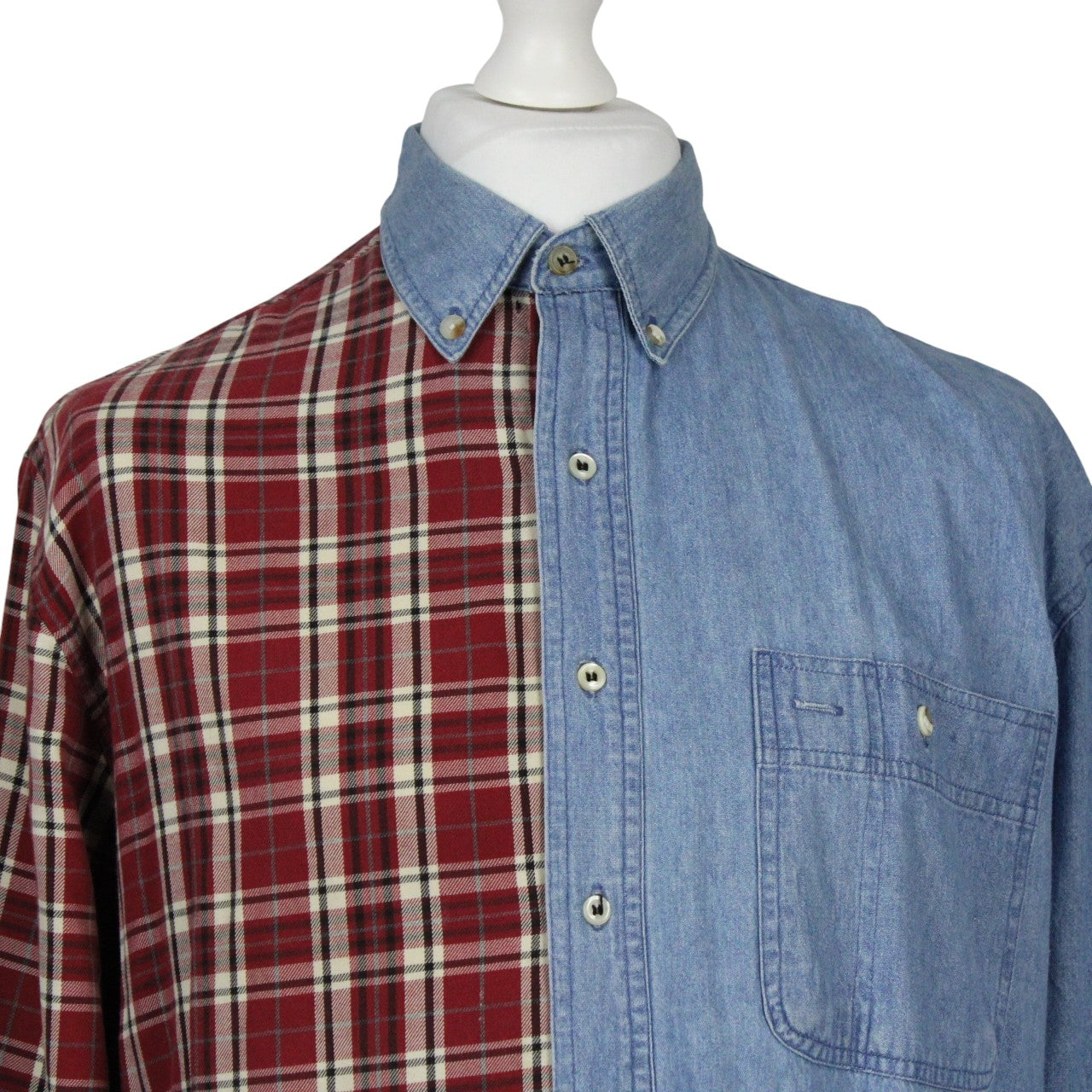 DENIM x FLANNEL Reworked Shirt | Large