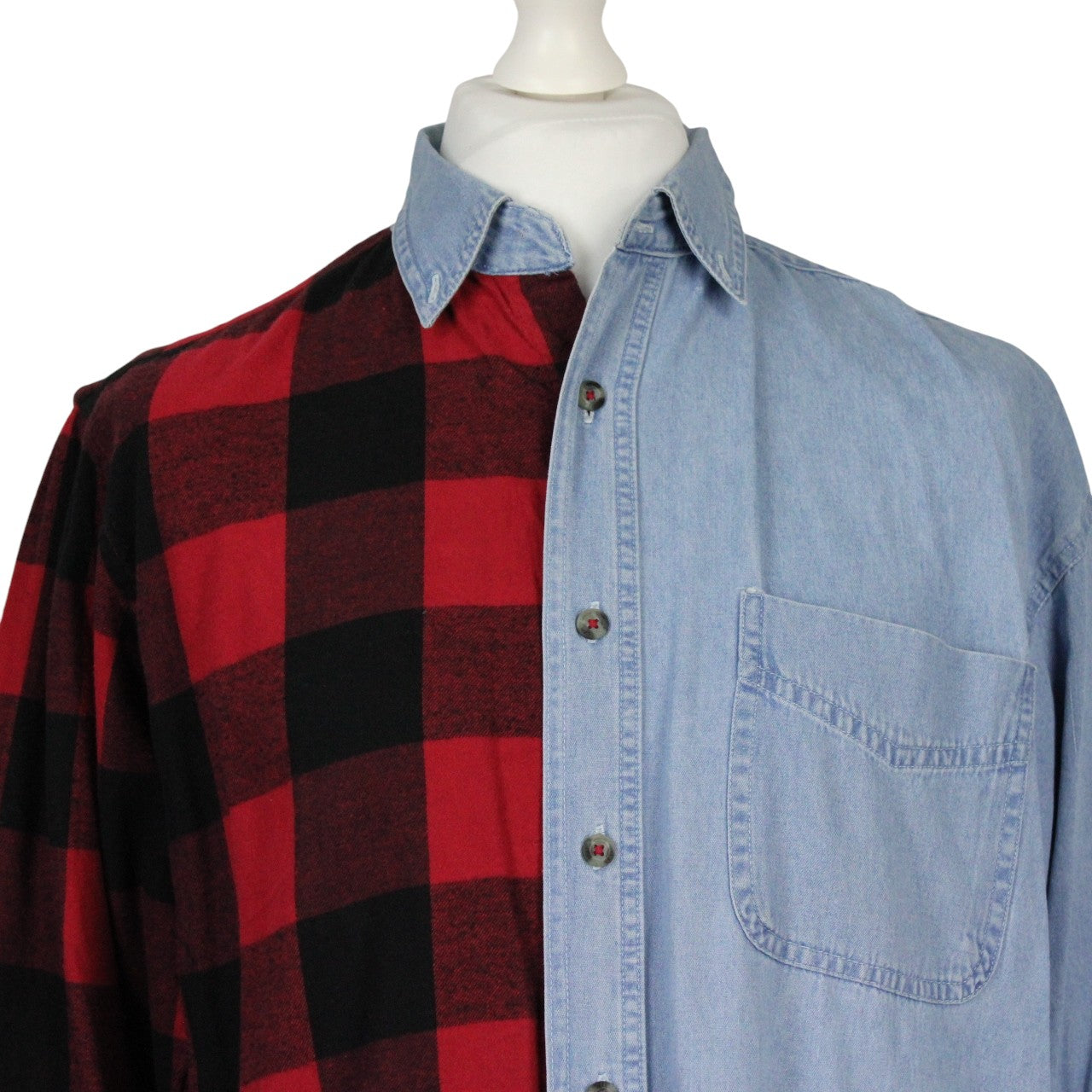 DENIM x FLANNEL Reworked Shirt | Large