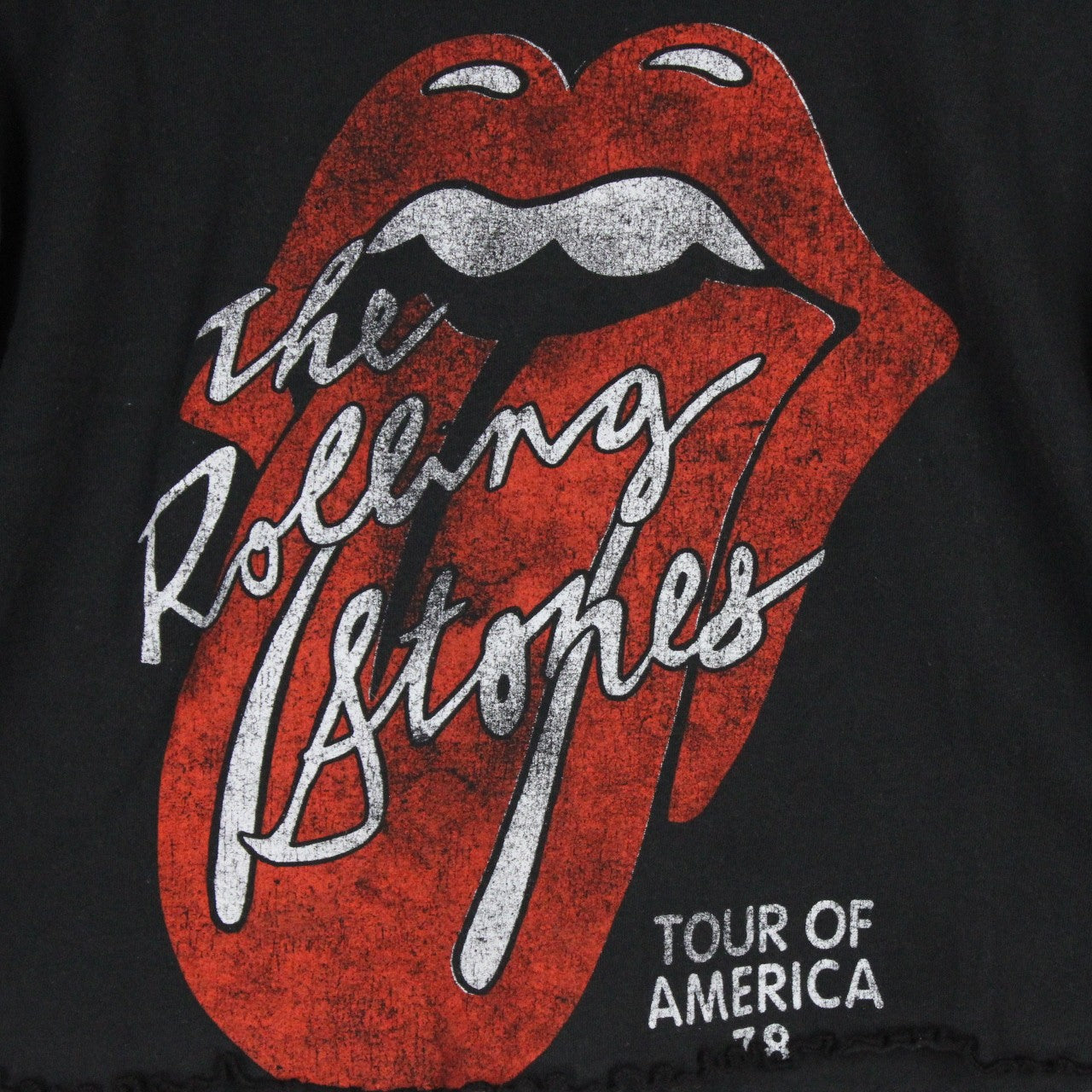 THE ROLLING STONES Reworked Cropped T-Shirt | Large