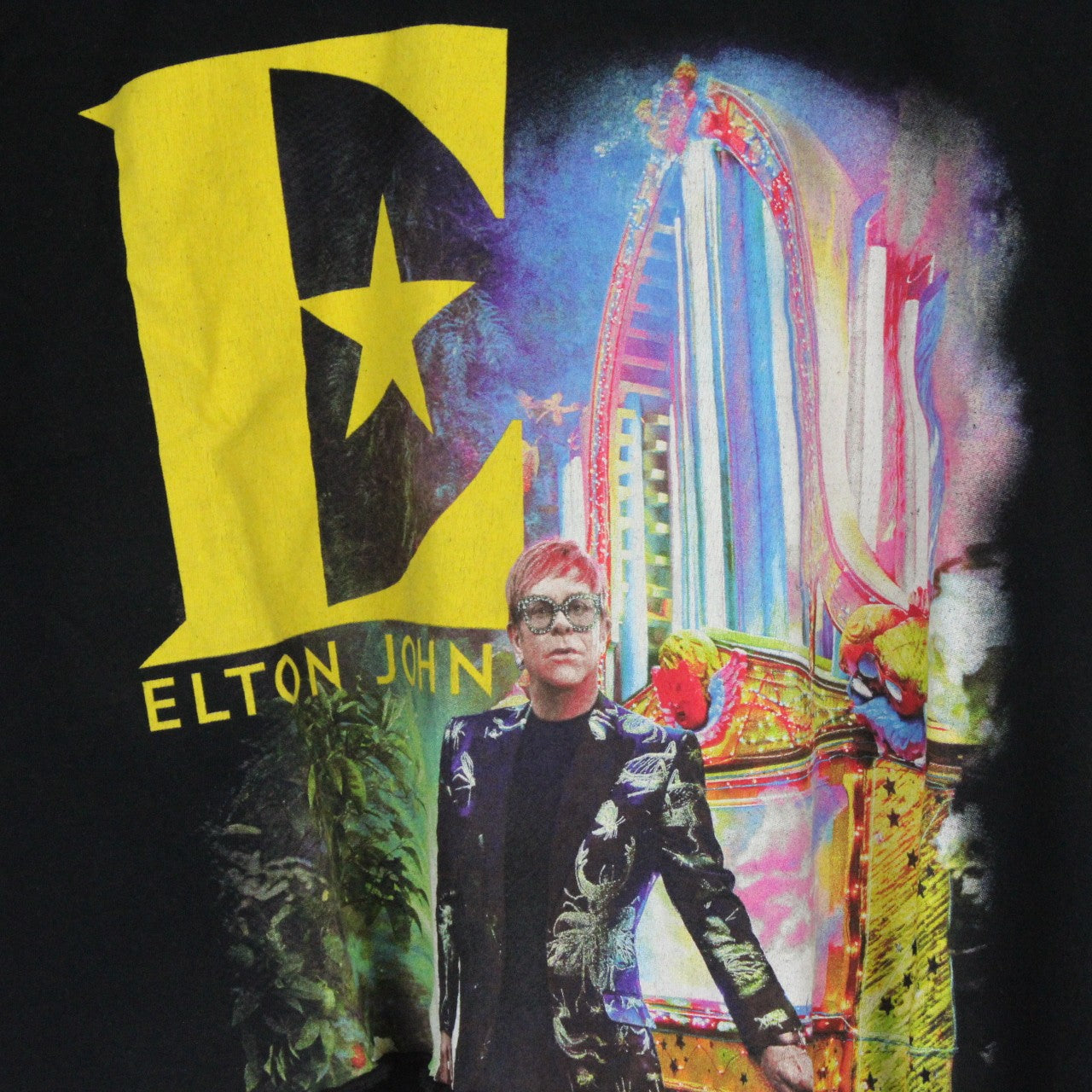 ELTON JOHN Reworked Cropped T-Shirt | Medium