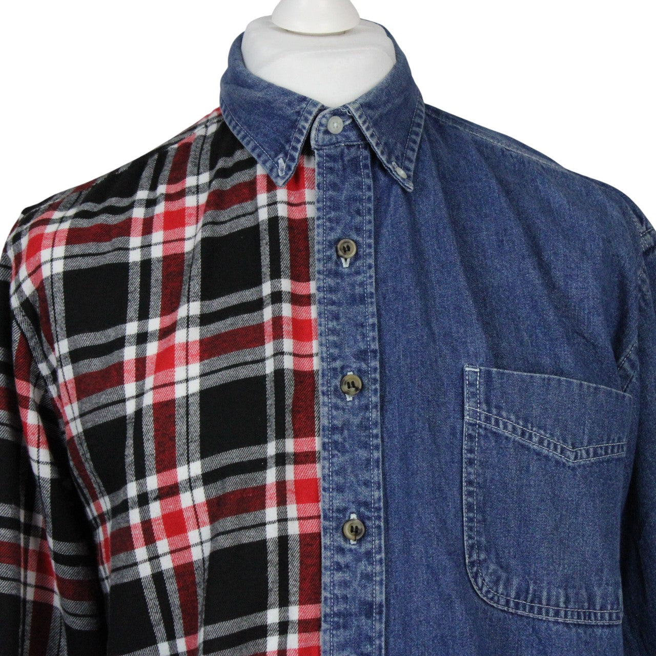 DENIM x FLANNEL Reworked Shirt | XL