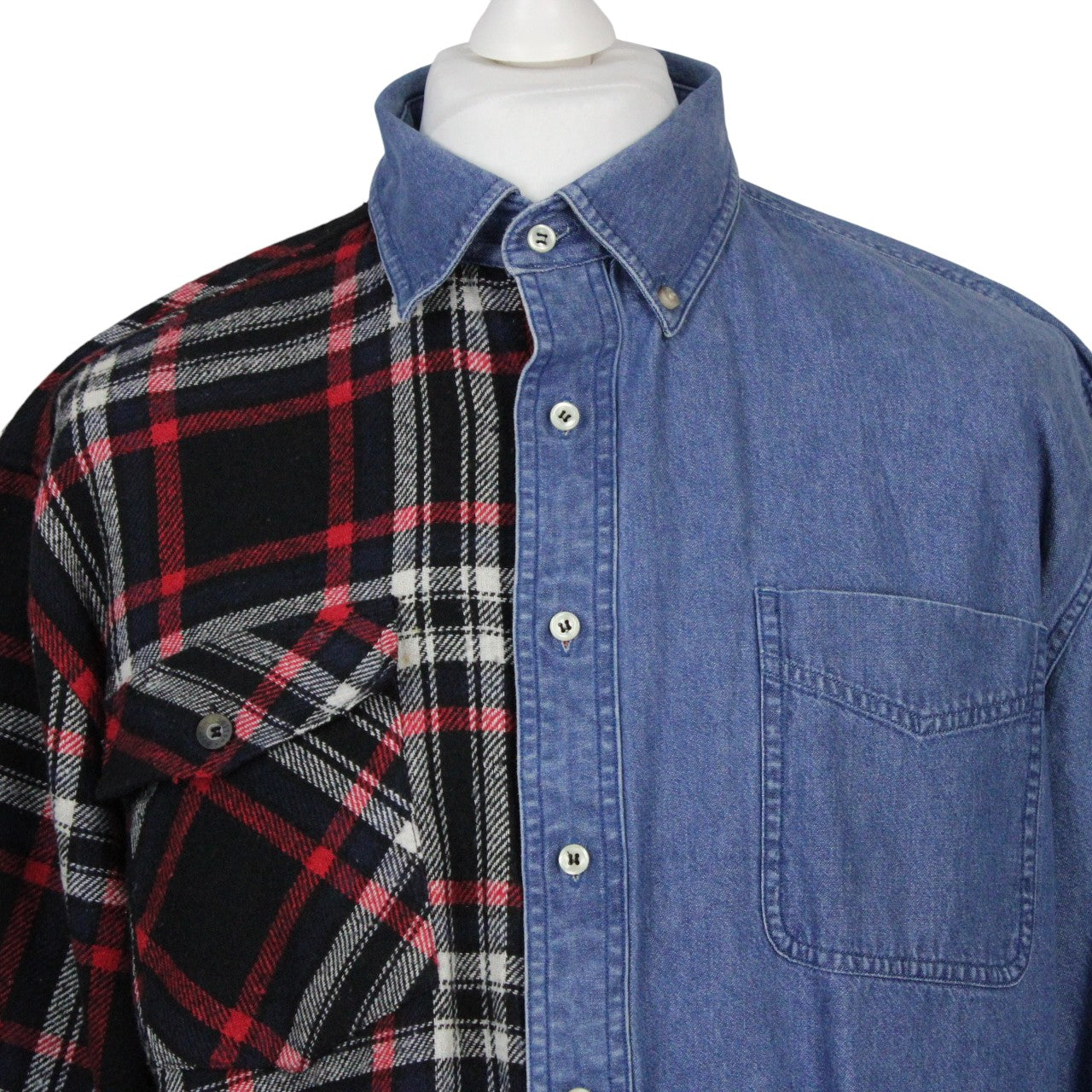 DENIM x FLANNEL Reworked Shirt | XL