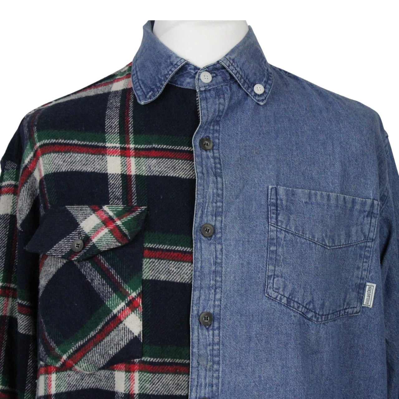DENIM x FLANNEL Reworked Shirt | Large