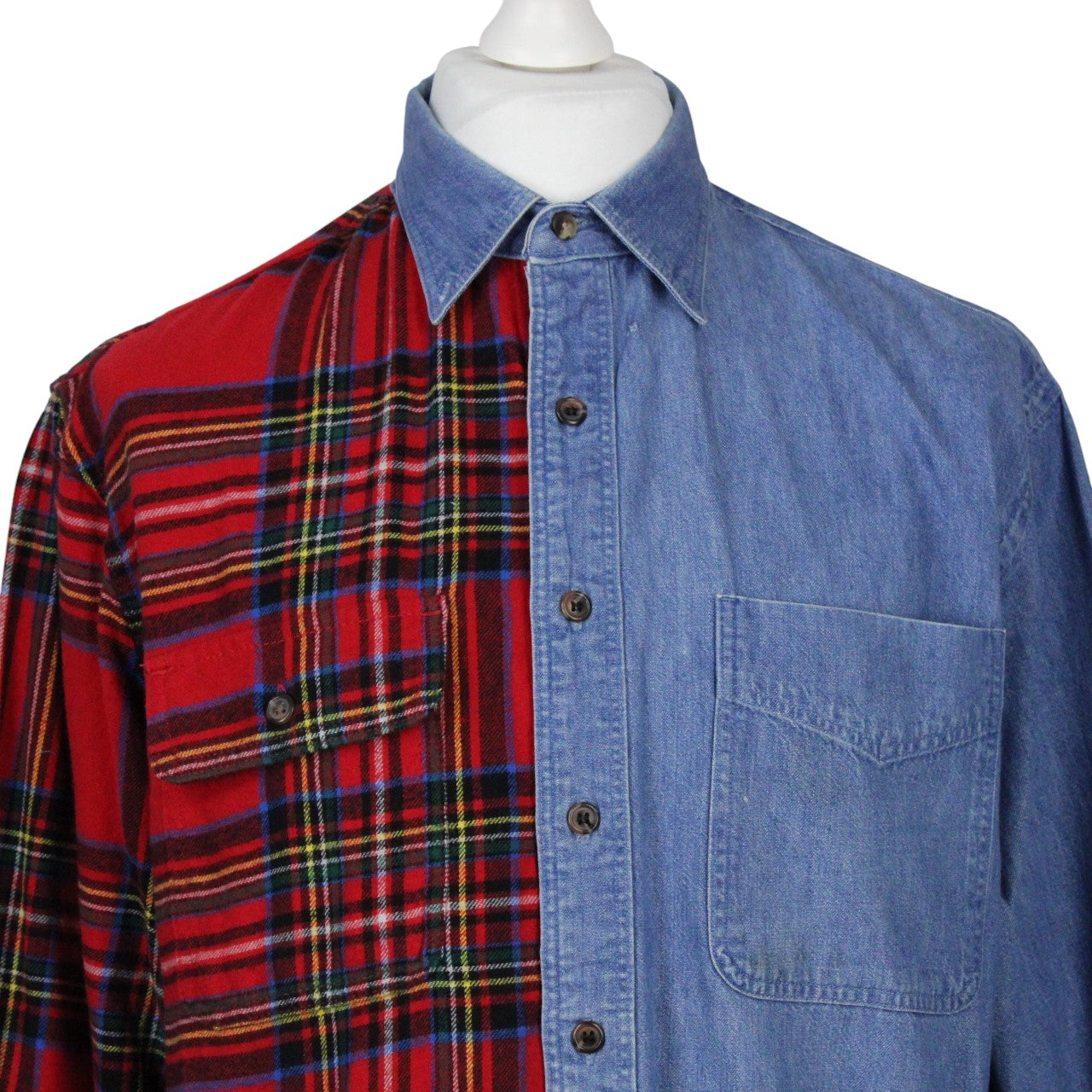 DENIM x FLANNEL Reworked Shirt | XL