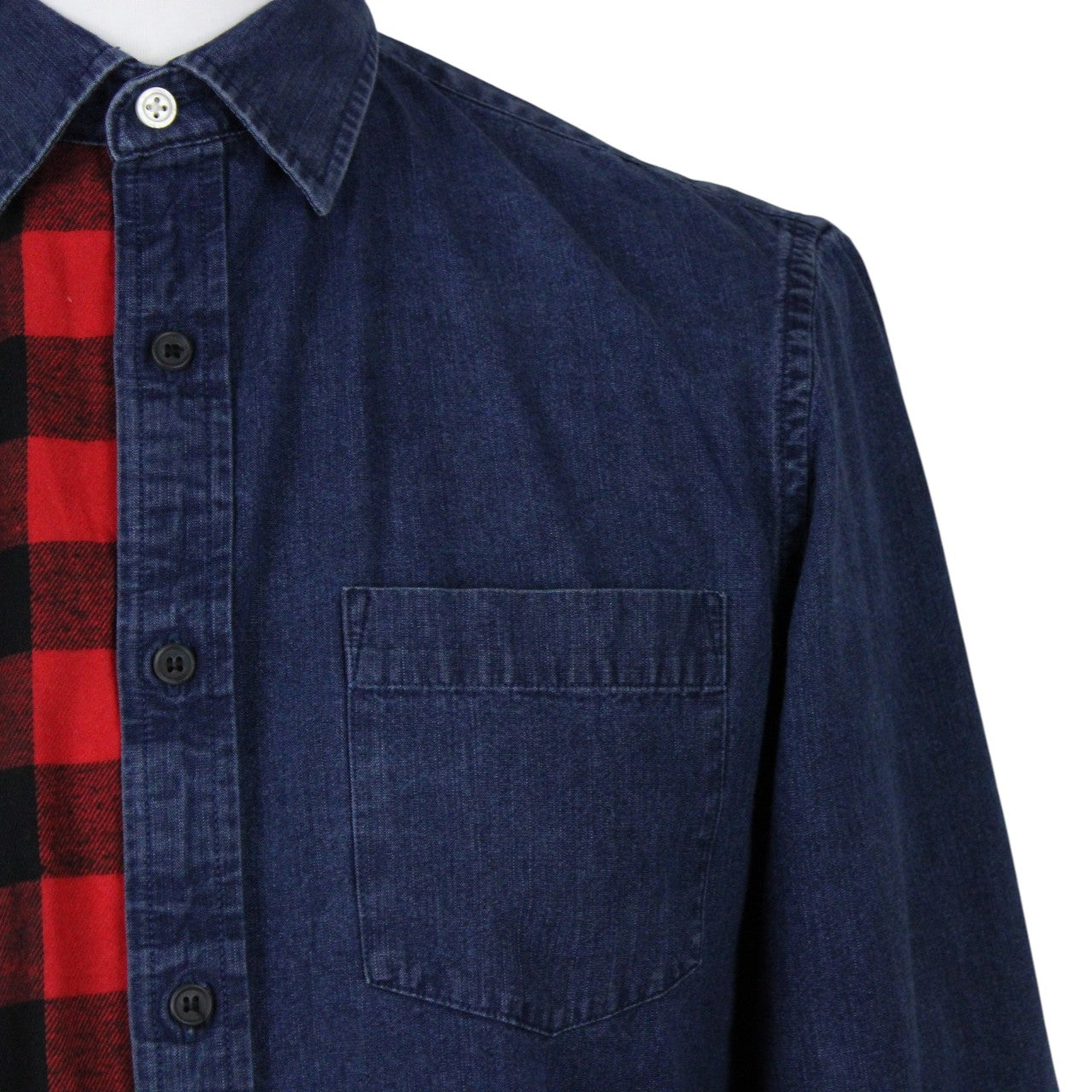 DENIM x FLANNEL Reworked Shirt | Small