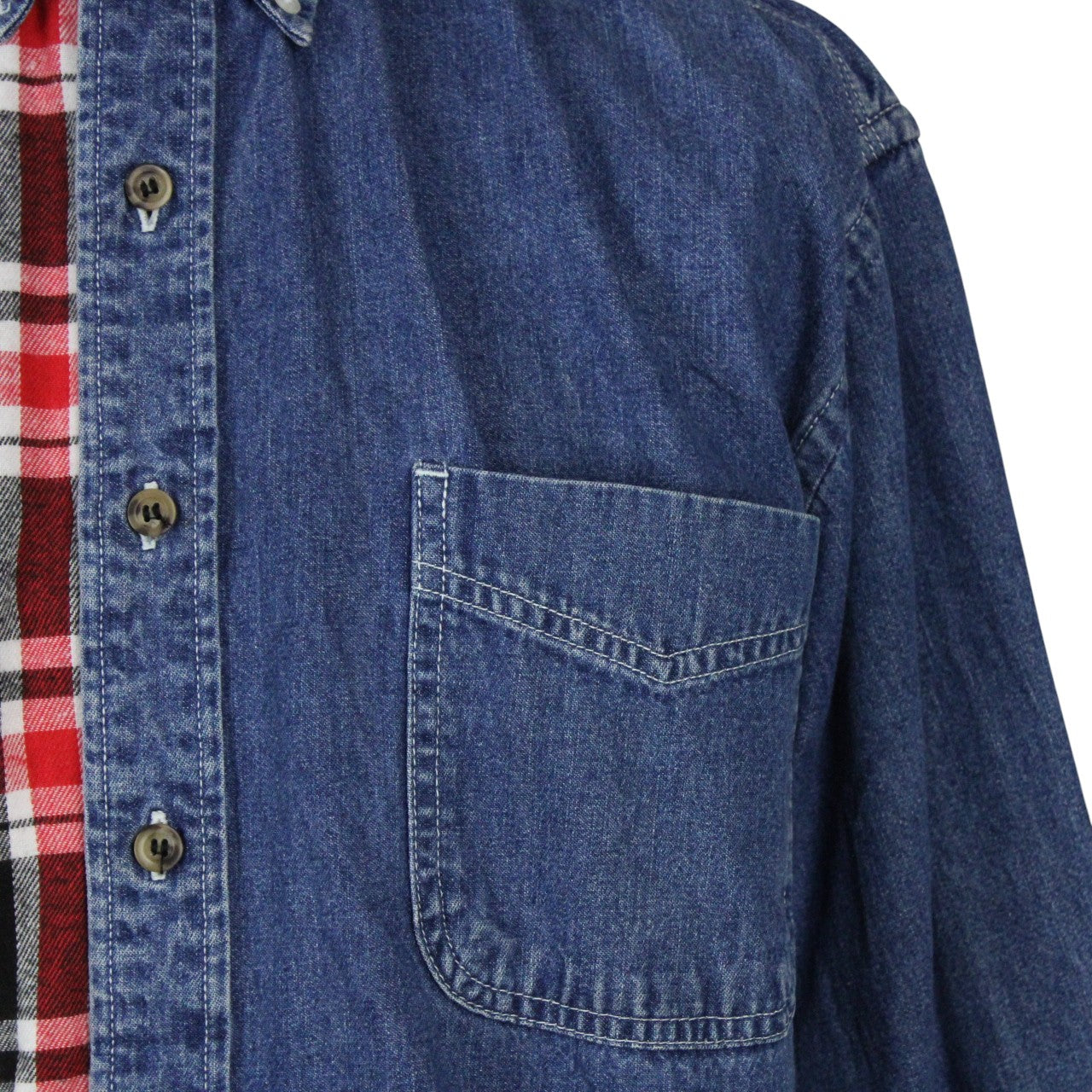 DENIM x FLANNEL Reworked Shirt | XL