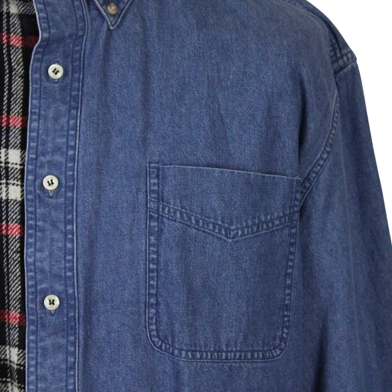 DENIM x FLANNEL Reworked Shirt | XL