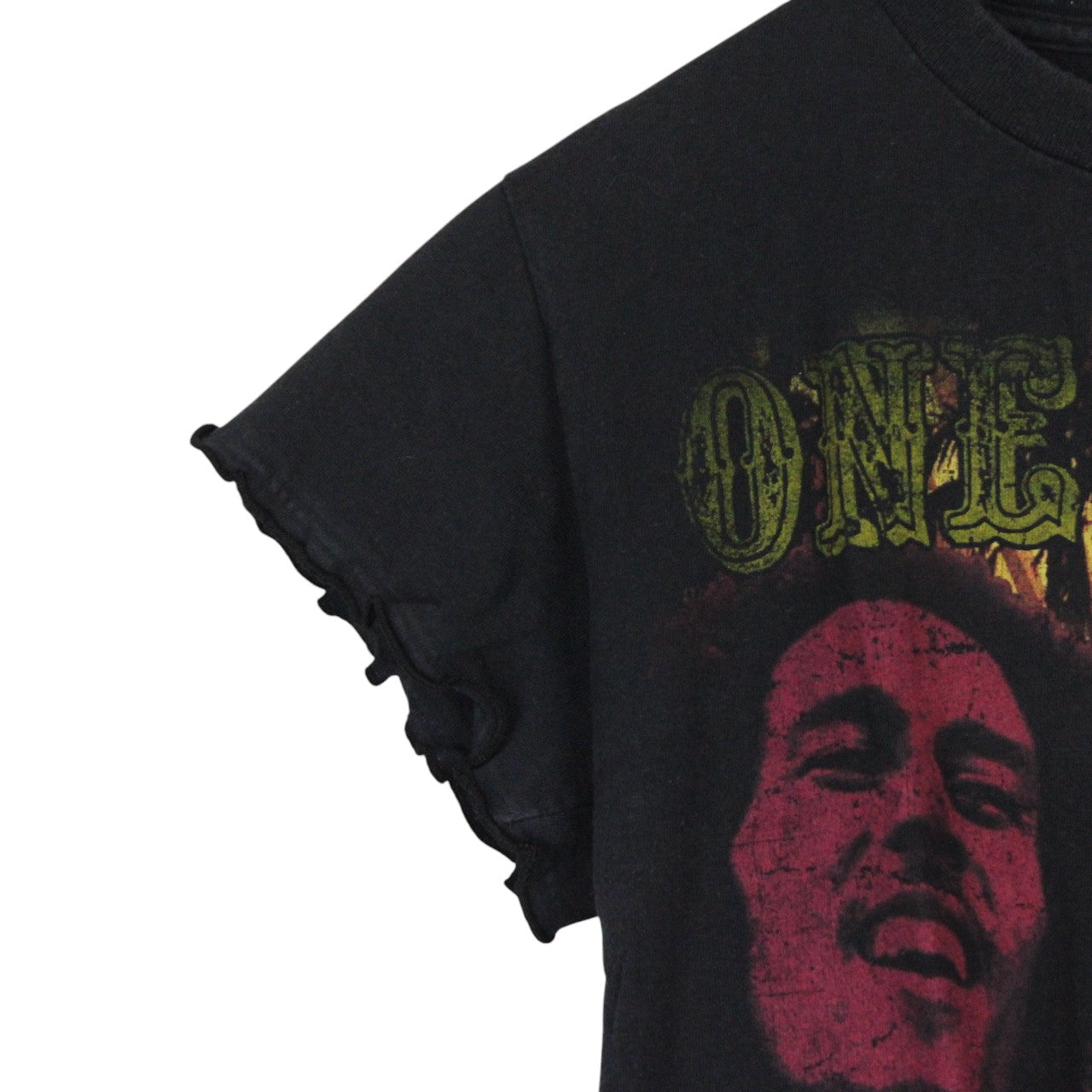 BOB MARLEY Reworked Cropped T-Shirt | Small