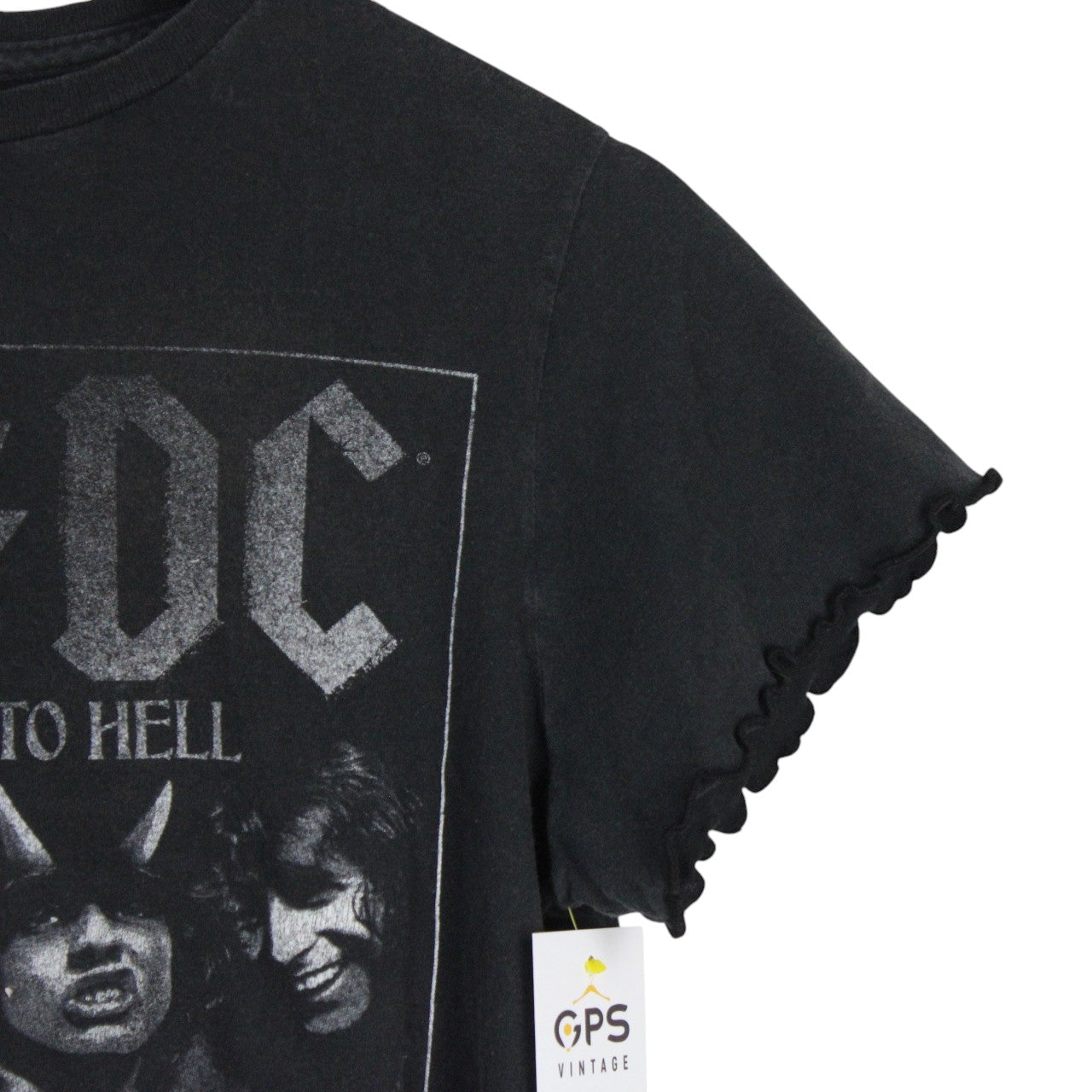 AC/DC Reworked Cropped T-Shirt | Small