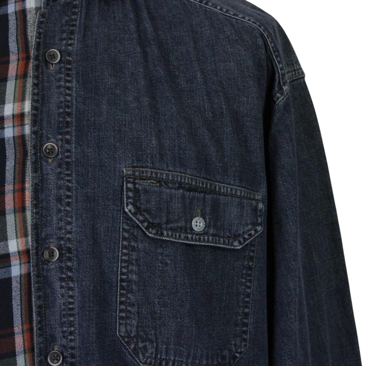 DENIM x FLANNEL Reworked Shirt | Large