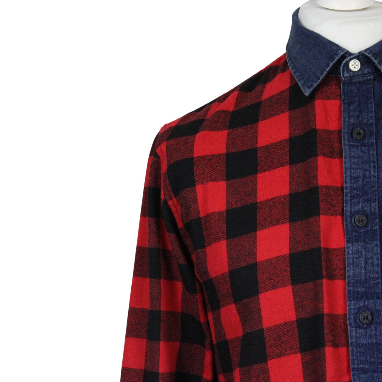 DENIM x FLANNEL Reworked Shirt | Small