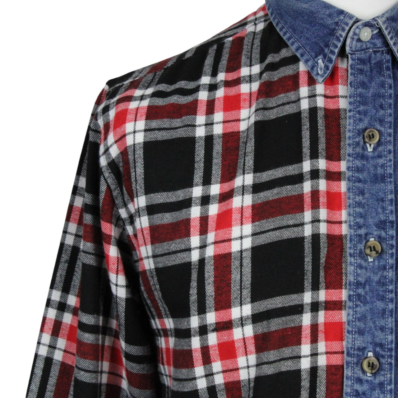 DENIM x FLANNEL Reworked Shirt | XL