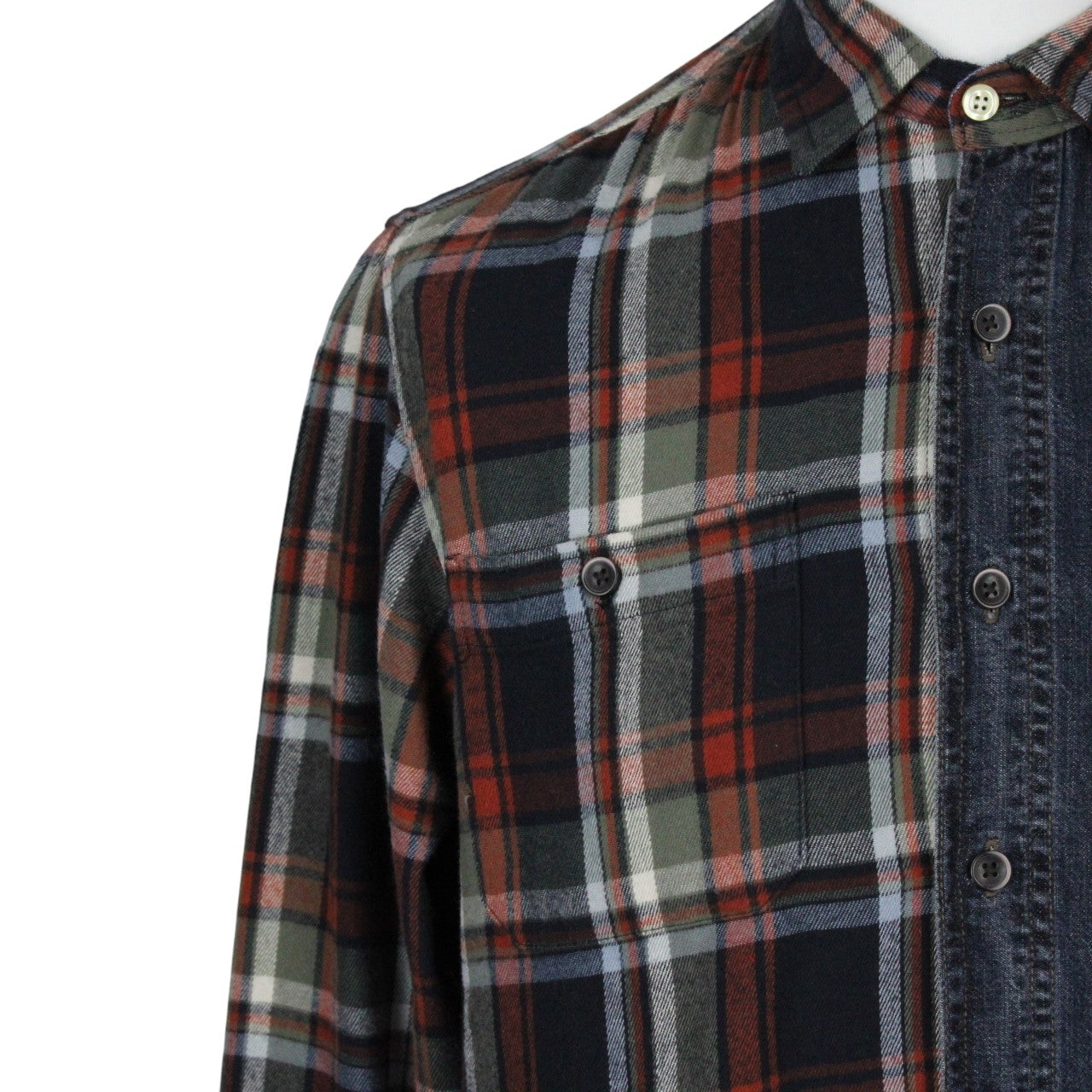 DENIM x FLANNEL Reworked Shirt | Large