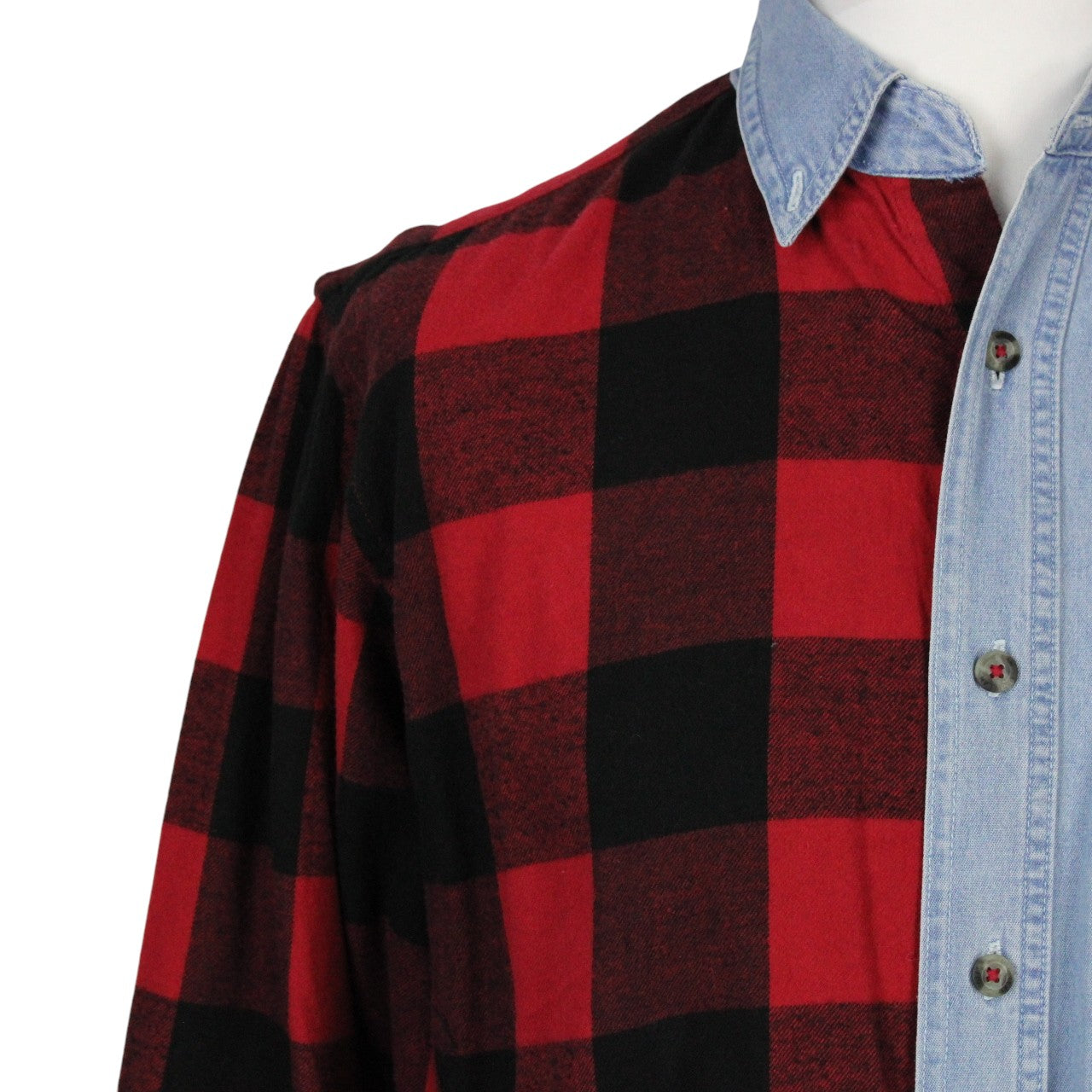 DENIM x FLANNEL Reworked Shirt | Large
