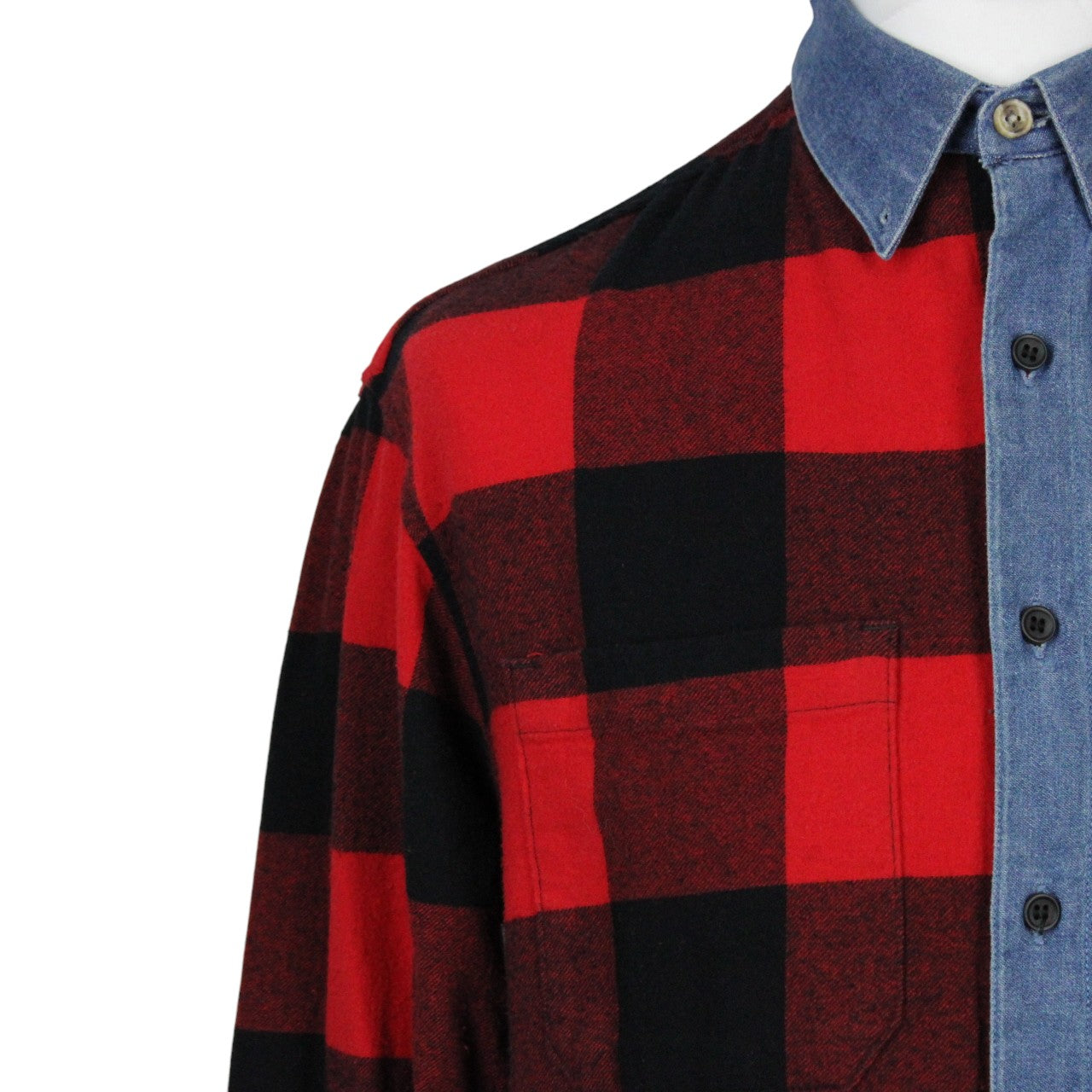DENIM x FLANNEL Reworked Shirt | Small