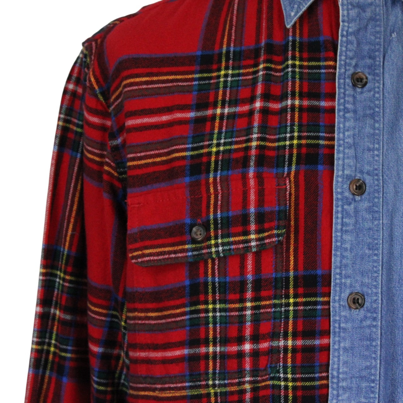 DENIM x FLANNEL Reworked Shirt | XL