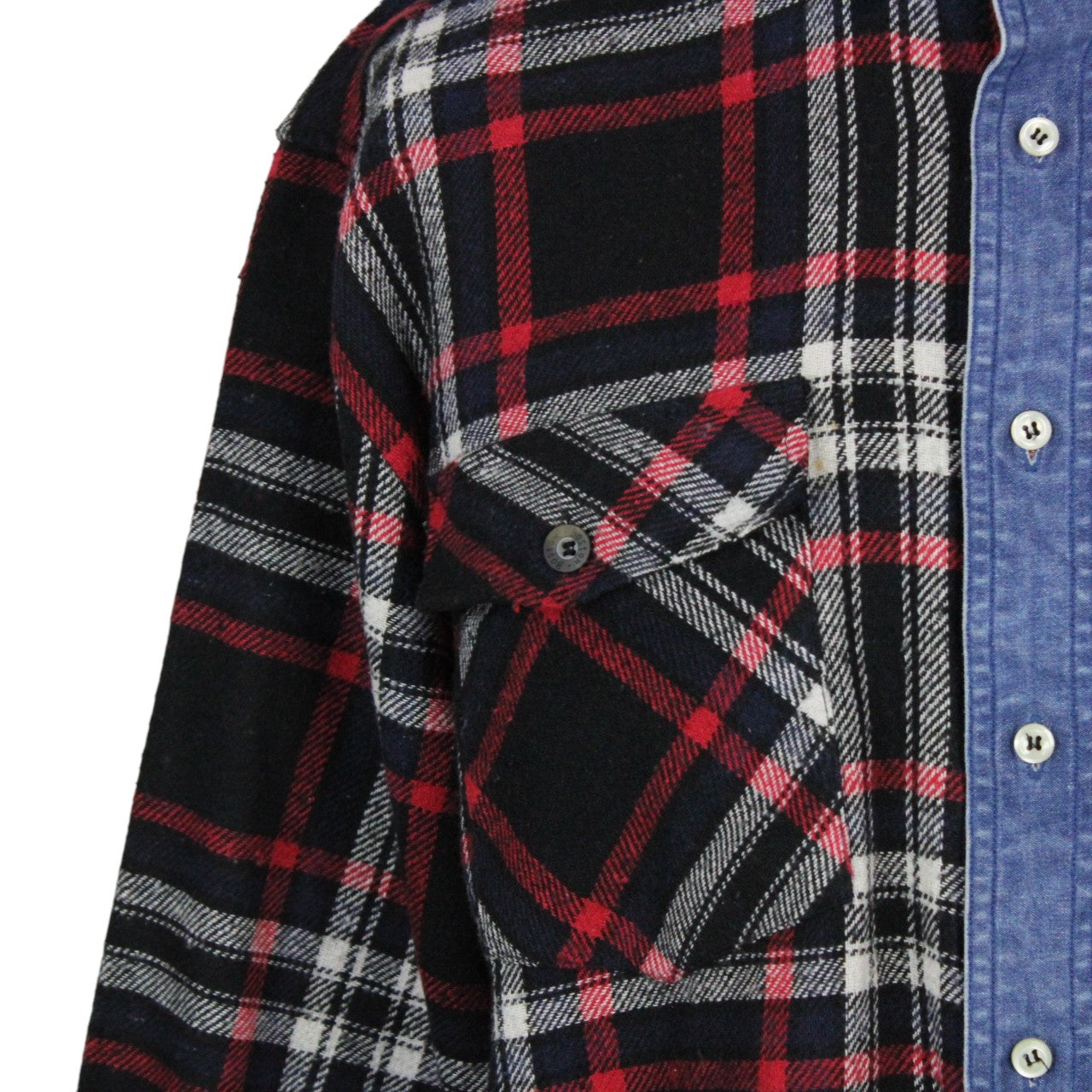 DENIM x FLANNEL Reworked Shirt | XL