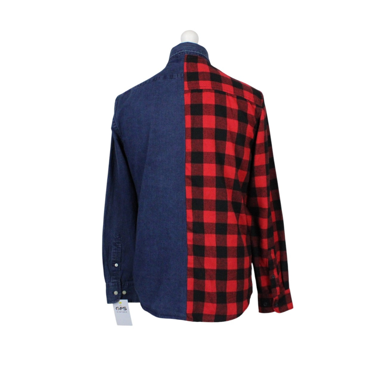 DENIM x FLANNEL Reworked Shirt | Small