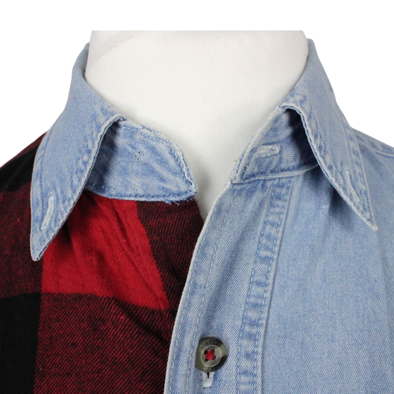 DENIM x FLANNEL Reworked Shirt | Large