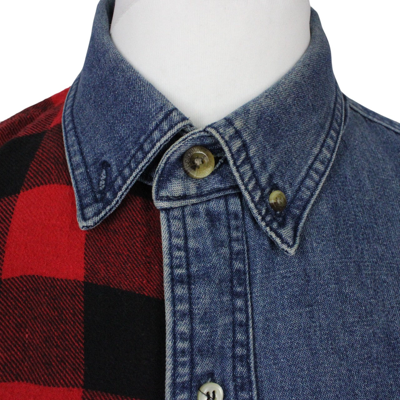 DENIM x FLANNEL Reworked Shirt | Large