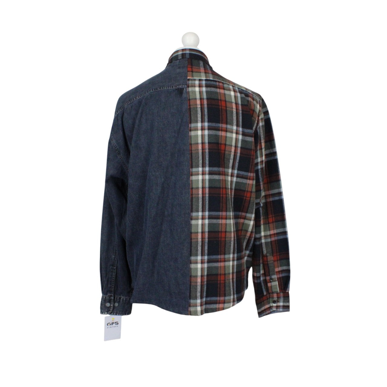 DENIM x FLANNEL Reworked Shirt | Large